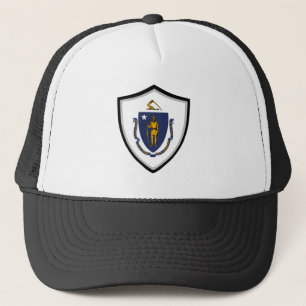 Sombrero de camionero de la bandera de Massachuset