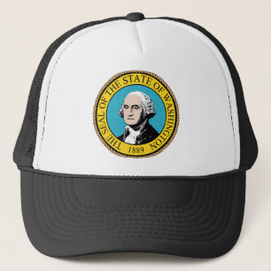 Sombrero de camionero de la bandera de Washington