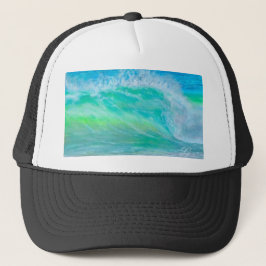 Sombrero de camionero de la ola azul oceánica