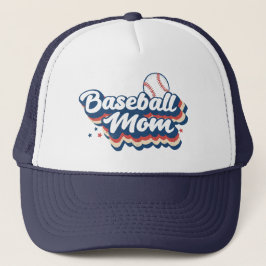 Sombrero de camionero de mamá de béisbol retro