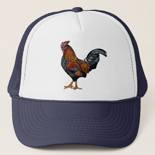 Sombrero de camionero de Navy Rooster (Anverso)