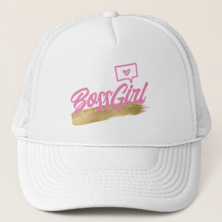 Sombrero de camionero de oro rosa Chica Bosque