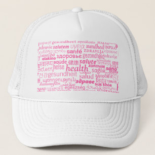 Sombrero de camionero de palabras multilenguaje de
