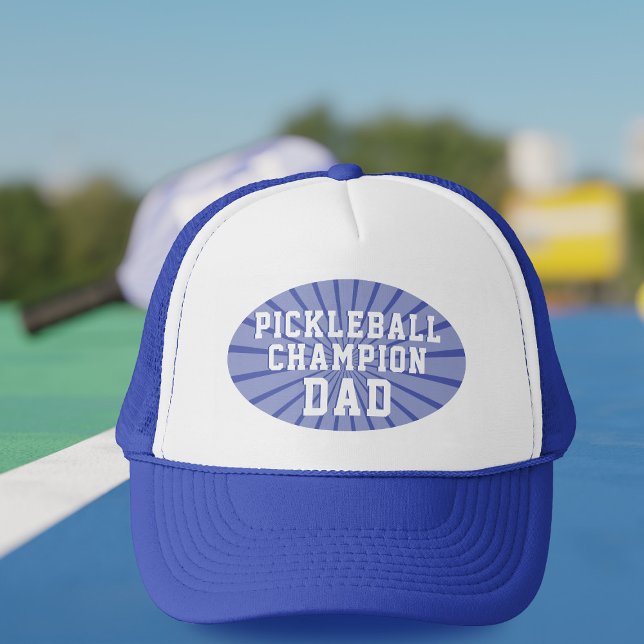 Sombrero de camionero de papá, campeón de pelota p (Perfect trucker hat for the Pickleball Champion in your life. Add their name)