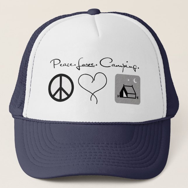 Sombrero de camionero de Peace Love Camping (Anverso)