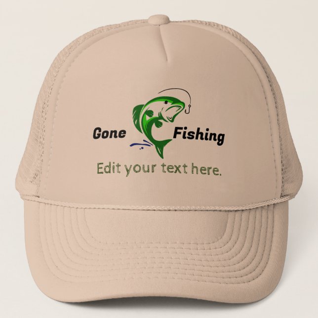Sombrero de camionero de pesca de personalizable (Anverso)