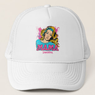 Sombrero de camionero de retro mamá pop personaliz