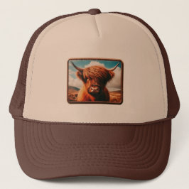 Sombrero de camionero de vaca Highland, tendencia 