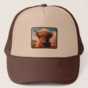 Sombrero de camionero de vaca Highland, tendencia 