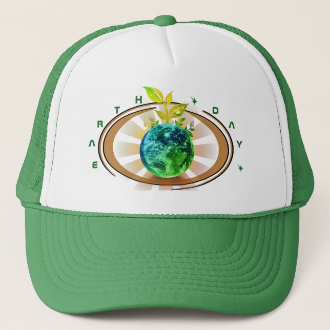 Sombrero de camionero del Día de la Tierra (Anverso)