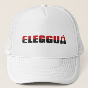 sombrero de camionero Eleggua Laroye, todo blanco