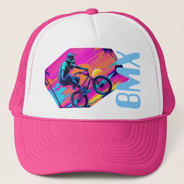 sombrero de camionero estilo BMX de estilo retro d (Anverso)