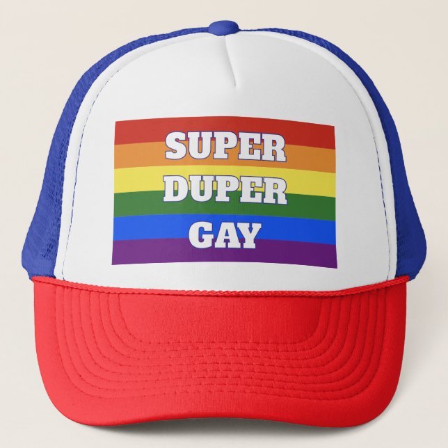 Sombrero de camionero gay Super Duper (Anverso)