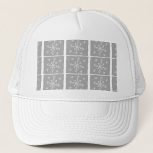 Sombrero de Camionero (Gris y Blanco) de cristales