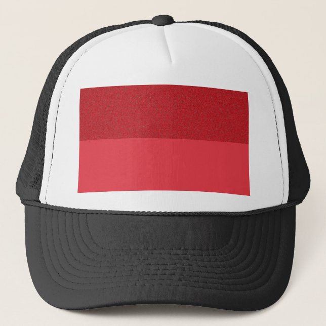 Sombrero de camionero horizontal rojo de tomate (P (Anverso)