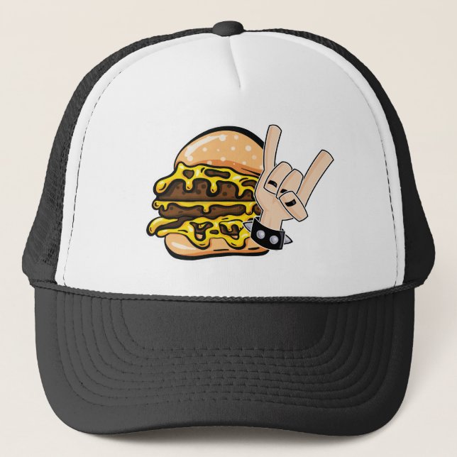 Sombrero de camionero Metalizado Burger (Anverso)