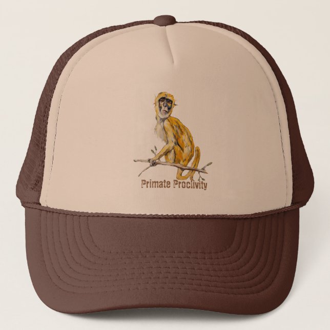 Sombrero de camionero mono proclividad de primate (Anverso)