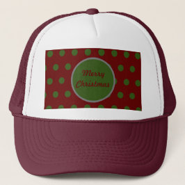Sombrero de camionero navideño (Maroon y Hunter Gr