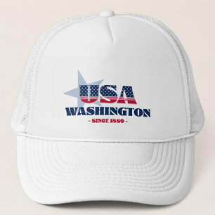 Sombrero de camionero para la tipografía de Washin