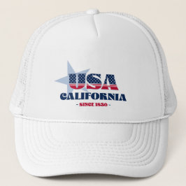 Sombrero de camionero para tipografía de Californi