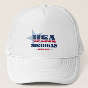 Sombrero de camionero para tipografía patriótica d