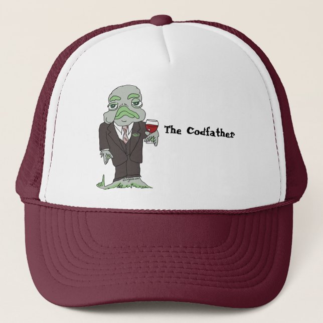 Sombrero de camionero Personalizado Codfather (Anverso)
