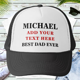 Sombrero de camionero personalizado de texto de me