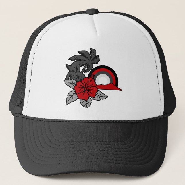 Sombrero de Camionero Retro Safari Hawaiano de Sur (Anverso)