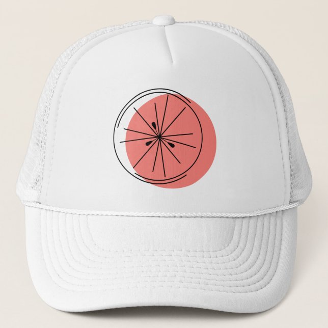 Sombrero de camionero rosa Citrus (Anverso)