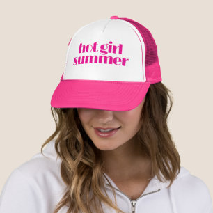 Sombrero de camionero rosa de verano de chica cali