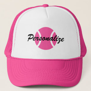 Sombrero de camionero rosado de tenis para mujeres