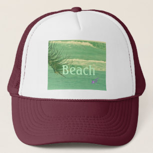 Sombrero de camionero verde "Beach"