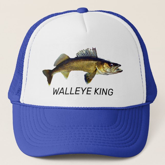 Sombrero de camionero "Walleye King" divertido (Anverso)