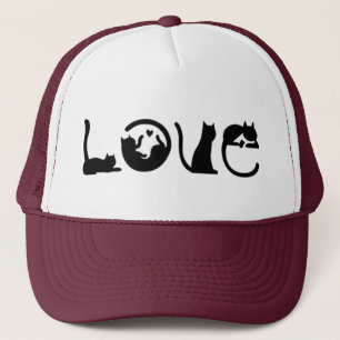 Sombrero de camioneros de animales de amor