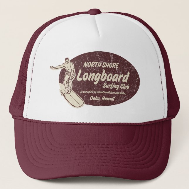 Sombrero de camioneros de borgoña para el surf (Anverso)