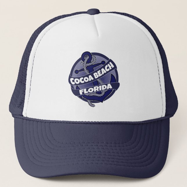 Sombrero de camioneros de Cocoa Beach Florida (Anverso)