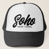 Sombrero de camioneros de Soho New York con tipogr
