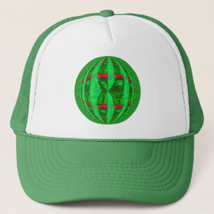Sombrero de camioneros Orb Green Round