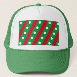Sombrero de Candy Stripe & Polka Dot Trucker (Verd