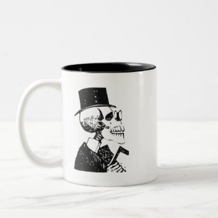 Sombrero de copa alto Dapper Folk Art Calavera