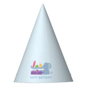 Sombrero de Cumpleaños de Elefante Adorable con Re