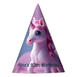 Sombrero de cumpleaños de Poni Rosa Unicornio