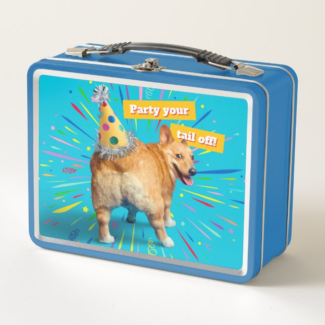 Sombrero de cumpleaños para culo de Corgi (Anverso)