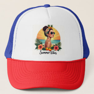 Sombrero de estilo tropical para chica boho verano
