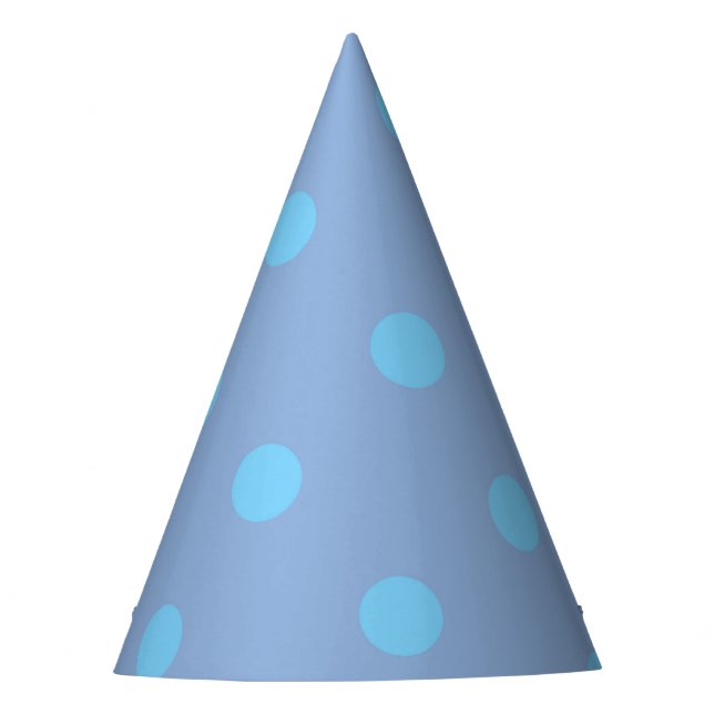 Sombrero de fiesta azul Periwinkle sobre azul (Anverso)