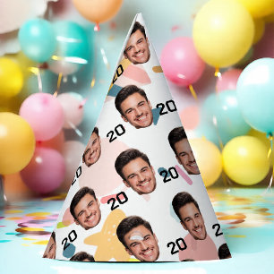Sombrero de fiesta de cara personalizada, edad de 