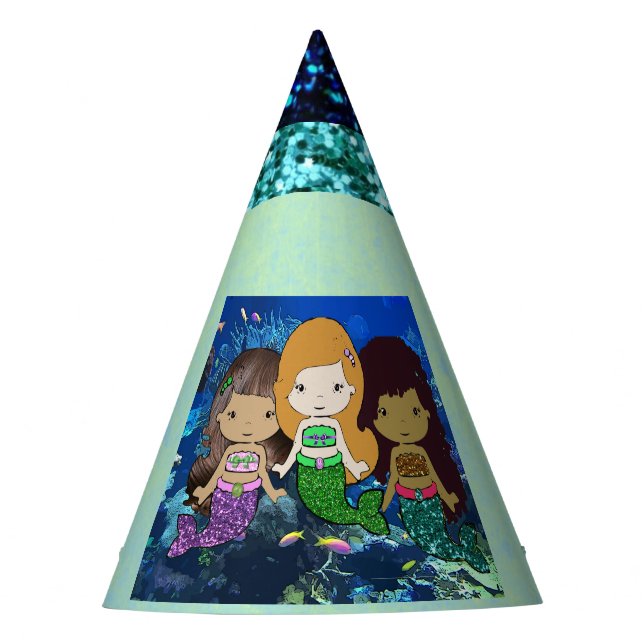 Sombrero de fiesta de cumpleaños de tres pequeñas  (Anverso)