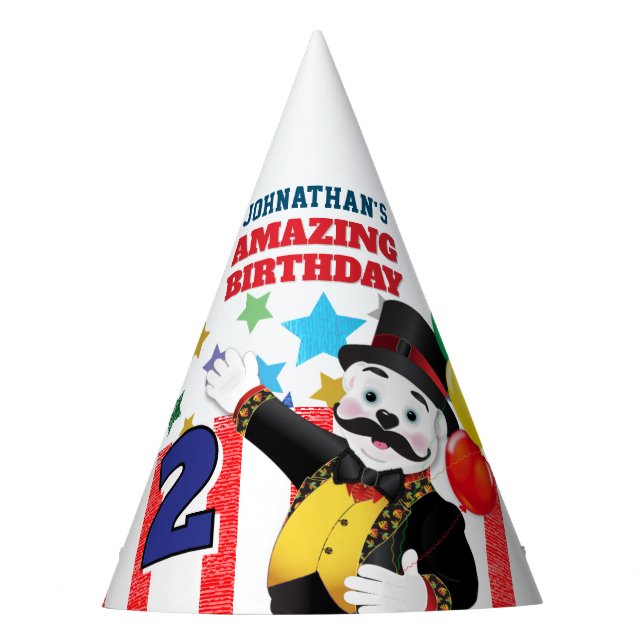 Sombrero de fiesta de oso polar de circo (Anverso)