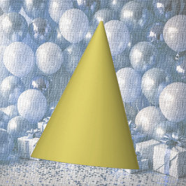 Sombrero de fiesta de papel amarillo suave y cálid