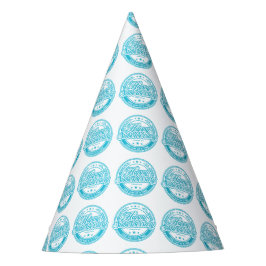 Sombrero de fiesta de papel azul del aniversario s
